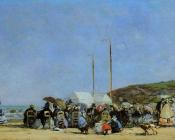 尤金 布丹 : Trouville, Beach Scene